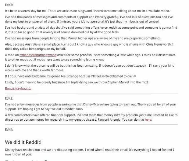 Смертельно больному фанату Marvel устроили предпоказ последних "Мстителей"