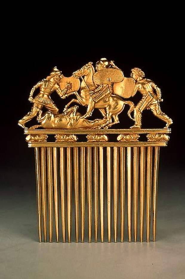 Comb with Scythians in Battle, Late 5th - early 4th century BCE Russia (now Ukraine) The Hermitage Museum