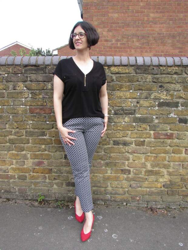 black top, cigarette trousers black top, cigarette trousers