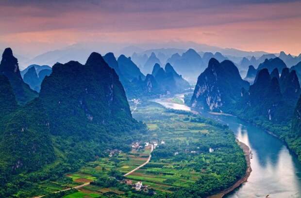 Река Ли, провинция Гуанси, Китай красивые, реки