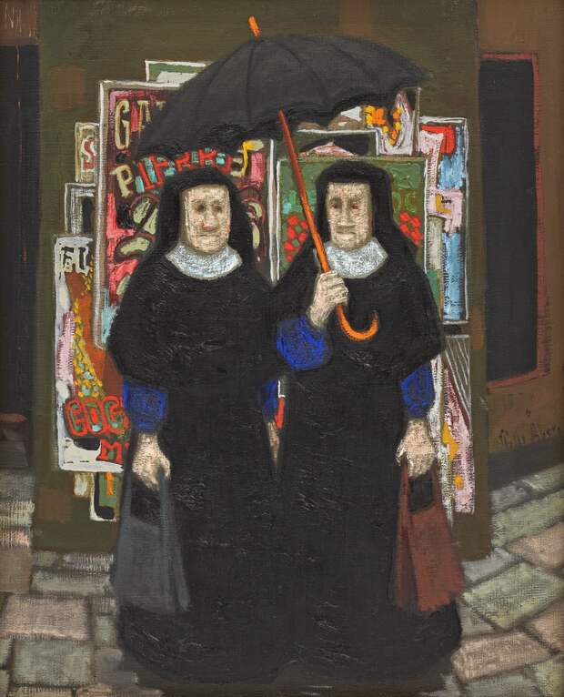 Монахини под зонтиками (Nuns under the umbrella)_46 х 38_д.,м._Частное собрание.jpg Монахини под зонтиками (Nuns under the umbrella)_46 х 38_д.,м._Частное собрание.jpg
