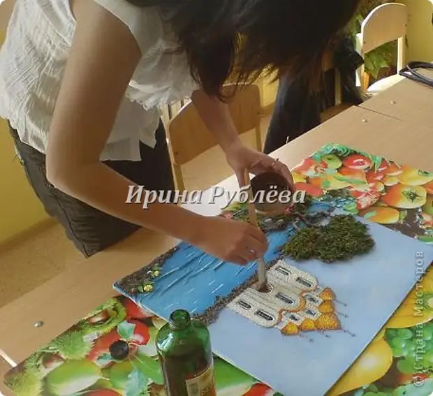 Картина панно рисунок 23 февраля 8 марта День матери День рождения Аппликация Моделирование конструирование Картины и панно в технике мокрая ткань Мастер-класс Материал природный Ткань фото 15