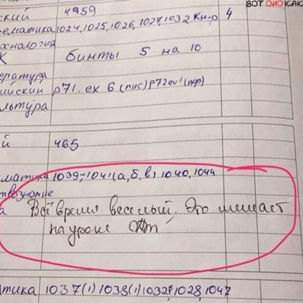 Остроумные сочинения и не менее остроумные выходки новоявленных школьников
