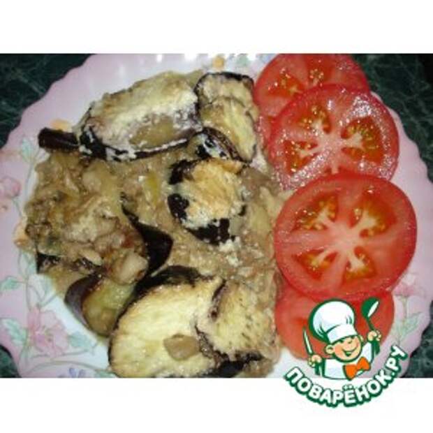 Баклажаны с грибами под сметаной
