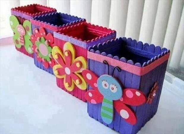 Поделки из палочек от мороженого! Здорово5