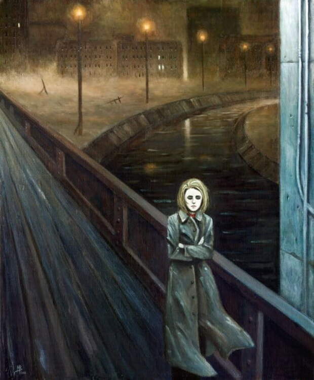 Одиночество на мосту. Автор: Michael Brack.