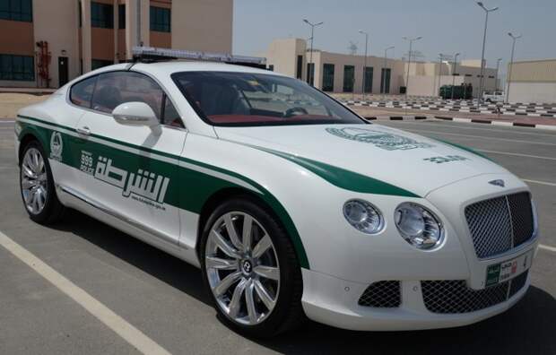 4. Bentley Continental GT автомобили, богатство, дубай, полиция, роскошь