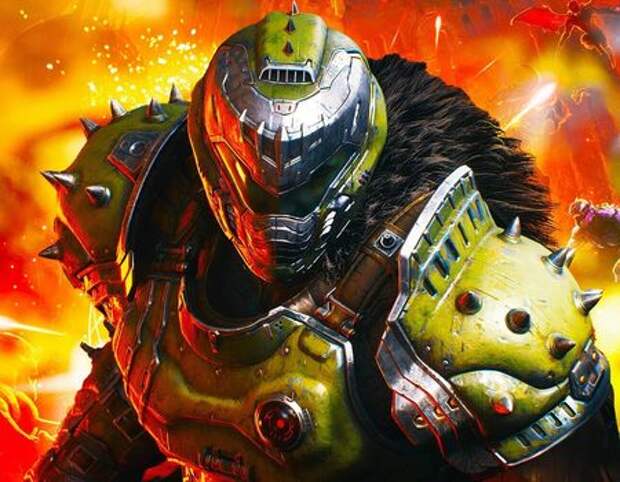 Ледяной ад на первом арте дополнения DOOM: The Dark Ages
