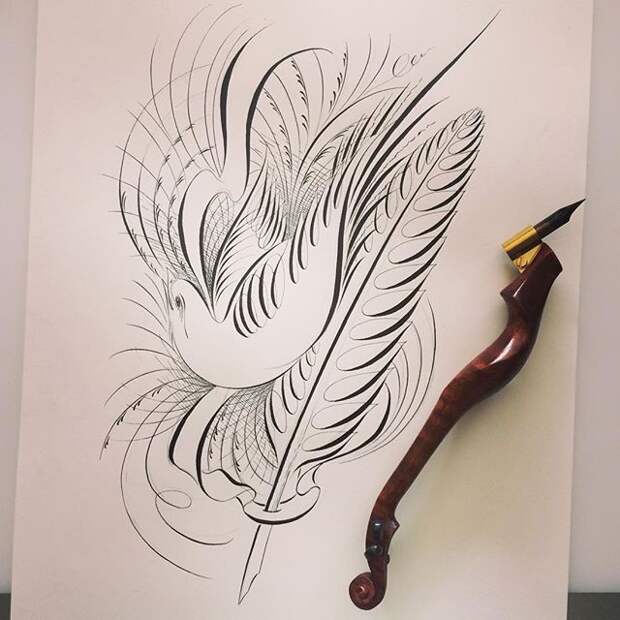 Уникальная живопись и каллиграфия Джейка Вайдмана живопись, каллиграфия