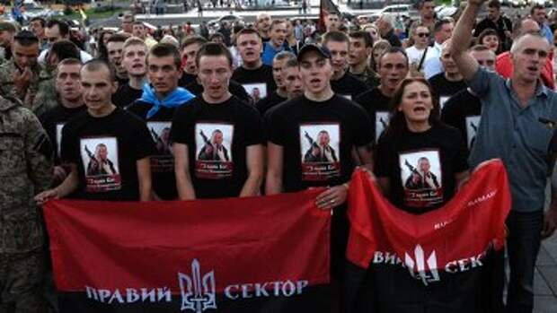 Участники Народного вече организации Правый сектор в Киеве. Архивное фото