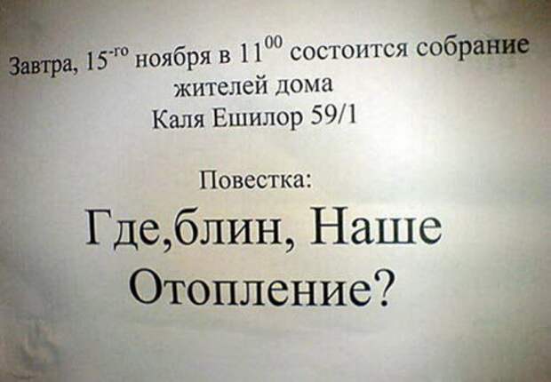 Смешные и прикольные объявления в подъездах (12 фото)