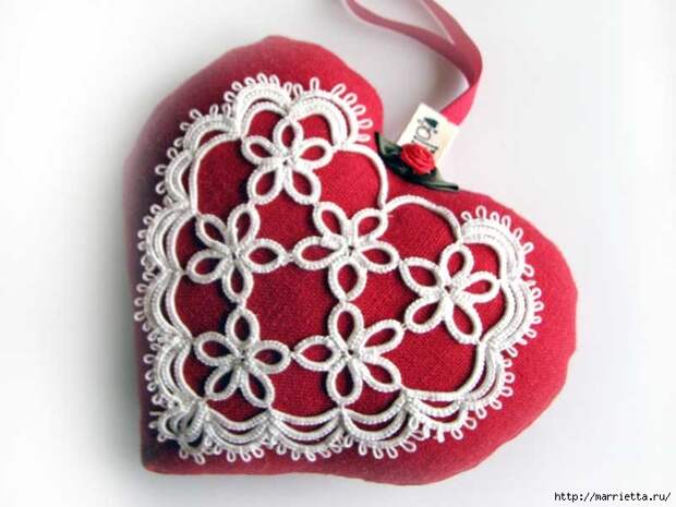 Текстильные сердечки. Большая коллекция очень красивых валентинок (8) (700x525, 209Kb)