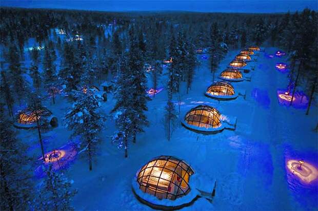 Ледяной отель в Саариселькя, Финляндия