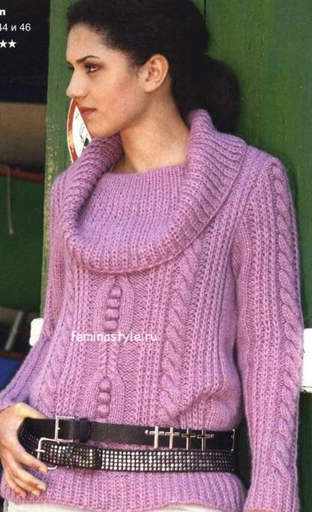 Вязание спицами пуловера