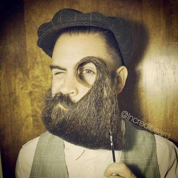 Mr. Incredibeard, скульптуры из бороды, Исайя Вэбб, Isaiah Webb
