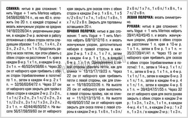 описание вязания