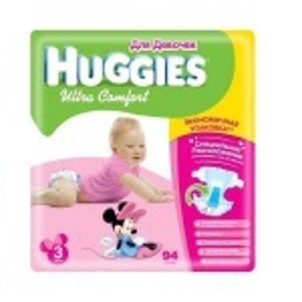 Подгузники Huggies Ultra Comfort для девочек 3 (5-9 кг) 94 шт