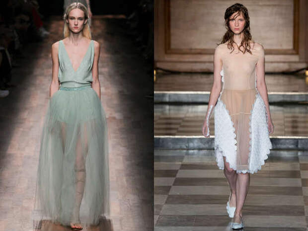 Модные полупрозрачные платья весна-лето 2015