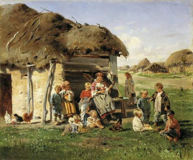 Маковский Владимир  - Крестьянские дети. 1890