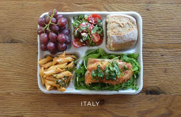 Италия ланч, обед, рацион, школа, школьный обед