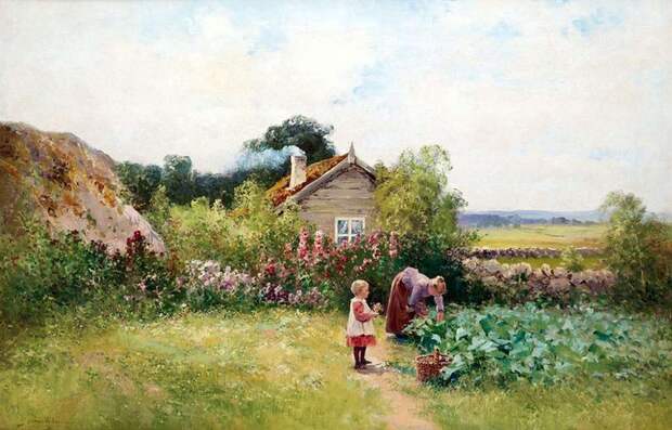 Запах детства на травах настоян... Шведский художник Йохан Кроутен 