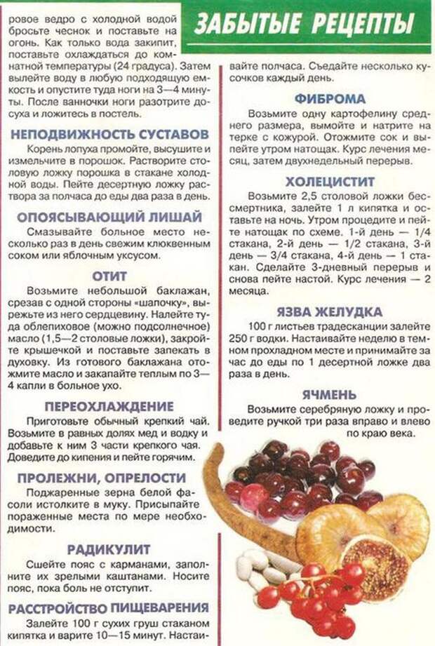 Забытые рецепты рецепт забытый, факты
