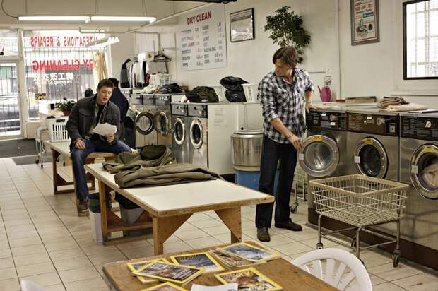 Американцы любят стирать вещи в прачечных.
