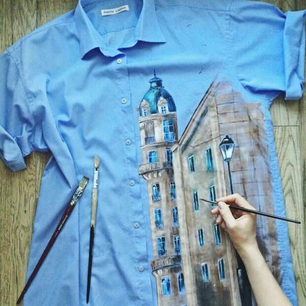 Превращаем рубашку в произведение искусства с помощью оригинальной росписи