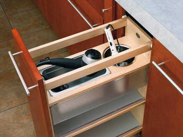 12. Выдвижной ящик для различных приборов кухня, хранения