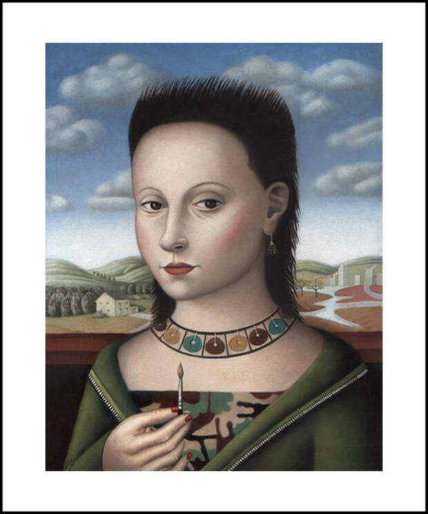 Женщина с кисточкой для рисования. Автор: Amy Hill. Женщина с кисточкой для рисования. Автор: Amy Hill.