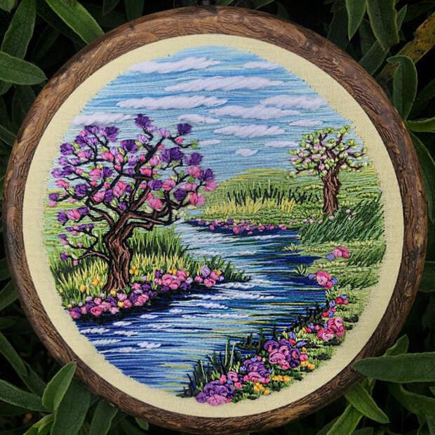 Удивительные вышитые пейзажи от Sew Beautiful