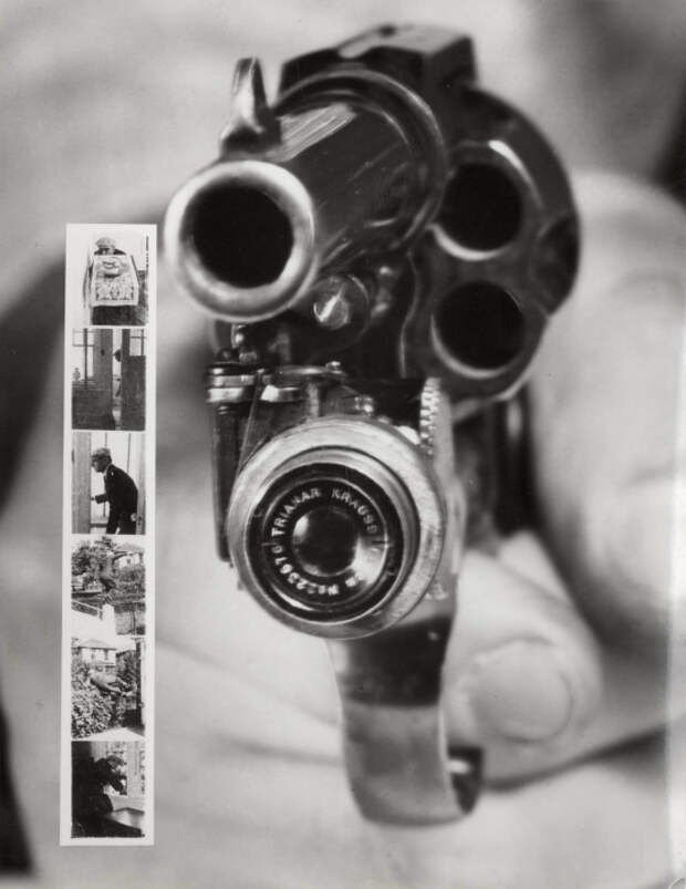 Револьвер с фотоаппаратом.