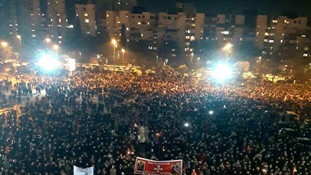 Акция протеста верующих в Подгорице Акция протеста верующих в Подгорице