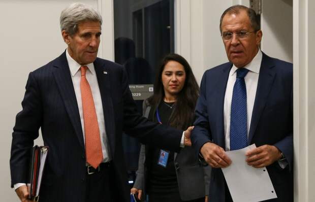 Госсекретарь США Джон Керри и министр иностранных дел России Сергей Лавров