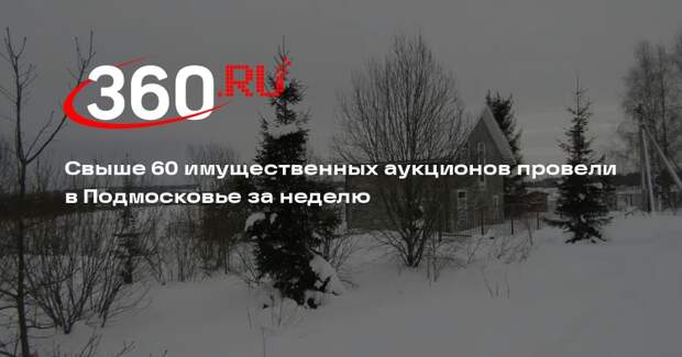 Свыше 60 имущественных аукционов провели в Подмосковье за неделю