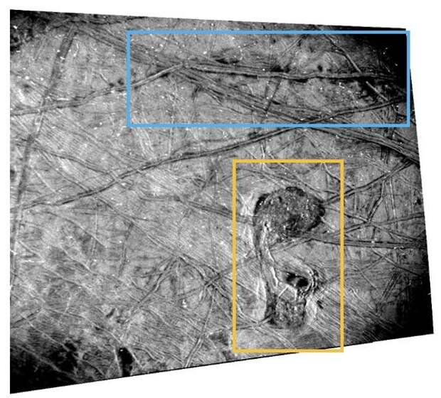 НАСА получило новые изображения ледяной оболочки шестого спутника Юпитера
