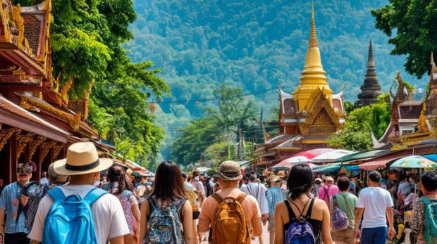 "Это не спортзал": Туристам запретили йогу и восхождения в священном храме в Таиланде