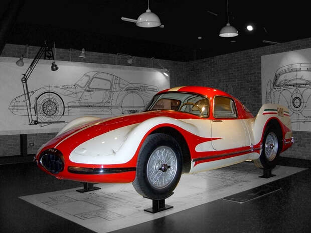 Прототип газотурбинного автомобиля Fiat 1954 fiat, газотурбинный двигатель, концепт, прототип, турбина