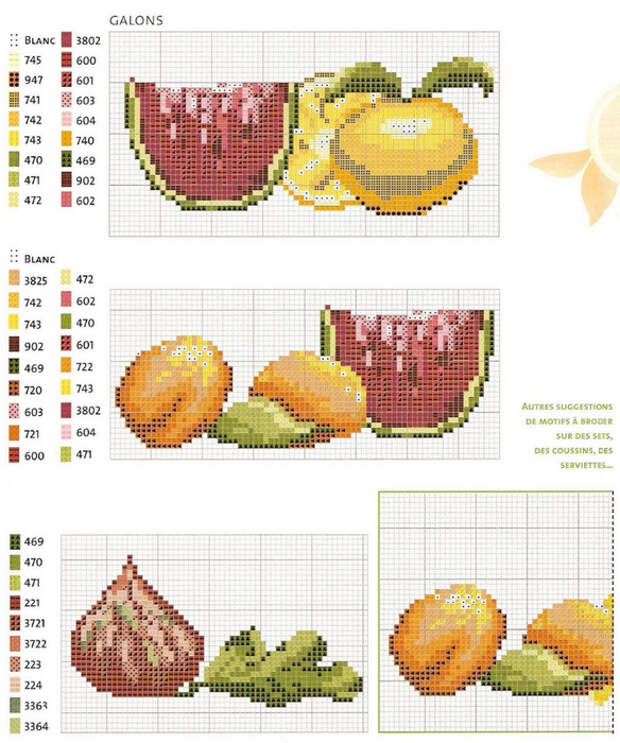 asciugapiatti punto croce anguria e melone (2) (584x700, 412Kb)