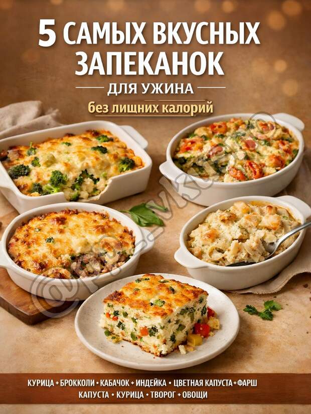Кулинария>5 самых вкусных запеканок для ужина!