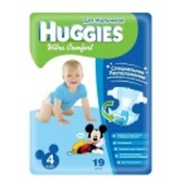 Подгузники Huggies Ultra Comfort для мальчиков 4 (8-14 кг) 19 шт