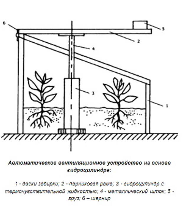 Автомат для проветривания теплицы своими руками из газлифта чертежи