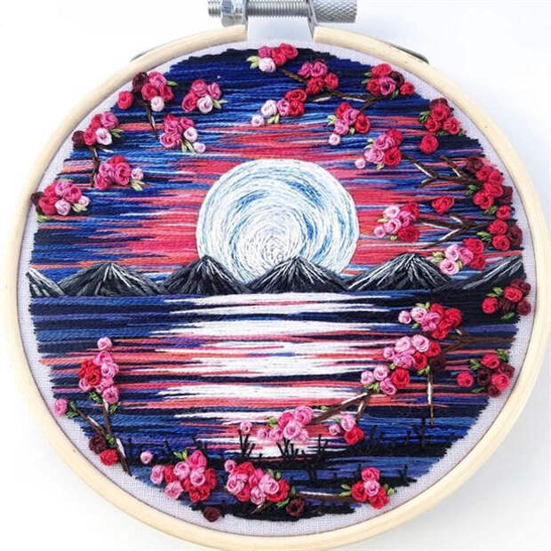 Удивительные вышитые пейзажи от Sew Beautiful
