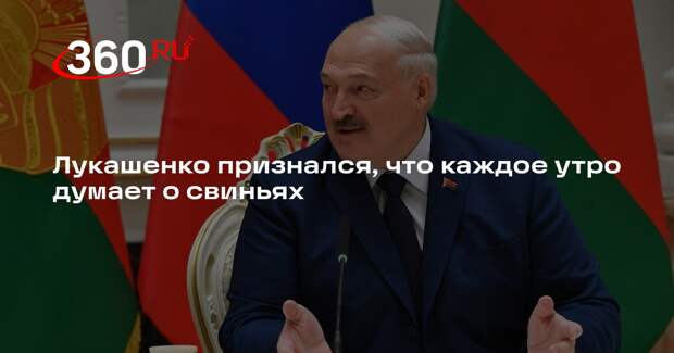 Лукашенко признался, что каждое утро думает о свиньях