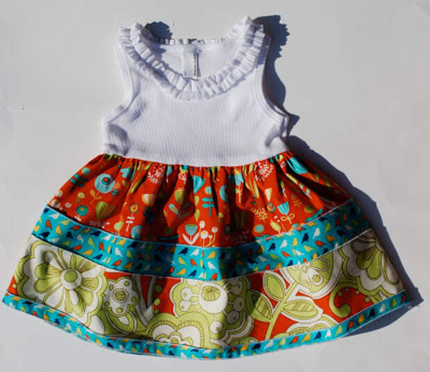 Комбинированные детские платья