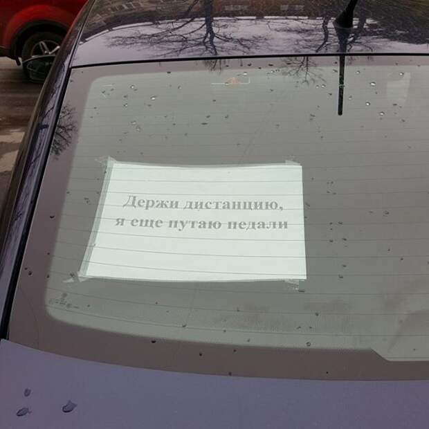 Ну, хорошо... асфальт, дорожная разметка, надписи на машинах, прикол