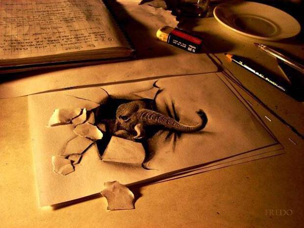 3D рисунки карандашом (7)