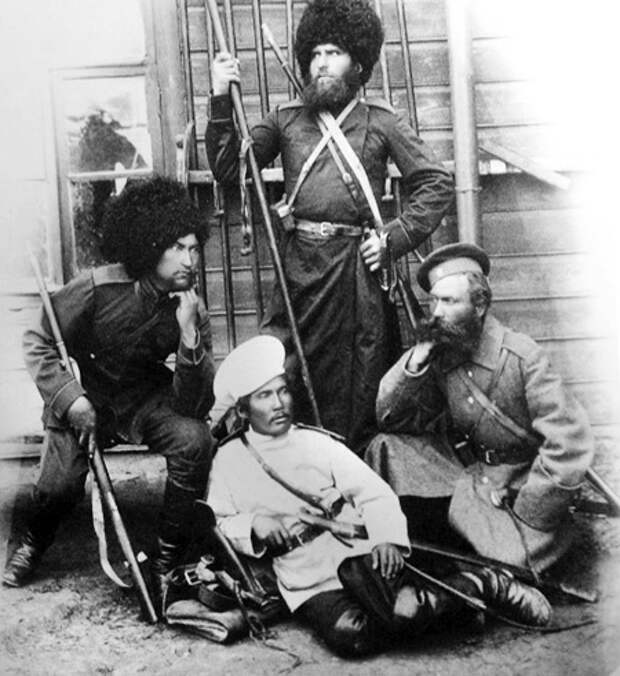Казаки уральской сотни лейб-гвардии, вторая половина XIX века.