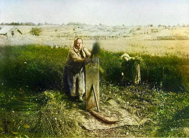 Прекрасные редкие цветные фото русской деревни 1899 года