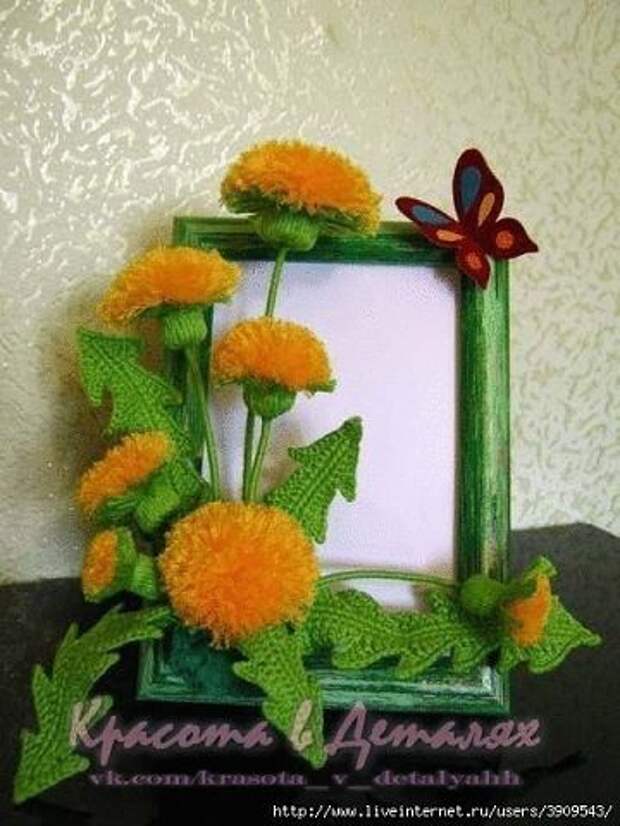 Одуванчики из ниток Одуванчики из ниток